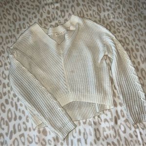 🤍 IVORY COLORED A-LINE KNIT SWEATER 🤍